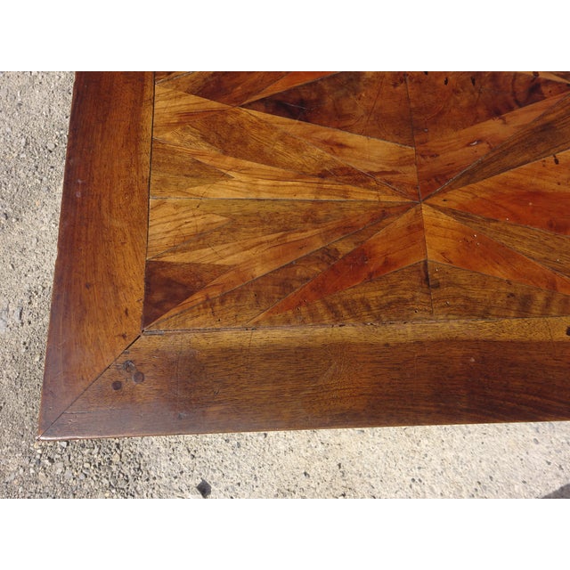 Antique Sideboard with Diamond-Shaped Wood Marquetry Top For Sale - Image 14 of 18
