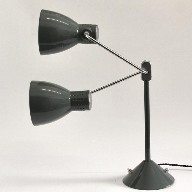 Vintage French Double-Shade Desk Lamp from Jumo, 1940s For Sale - Image 6 of 18