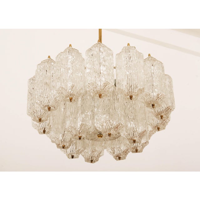 Ice Glass Chandelier from Stölzle, Austria, 1960s For Sale - Image 13 of 18