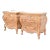 Grosfeld House Style French Provincial Louis XV Carved Bleached Walnut Bedside Chests, Pair For Sale