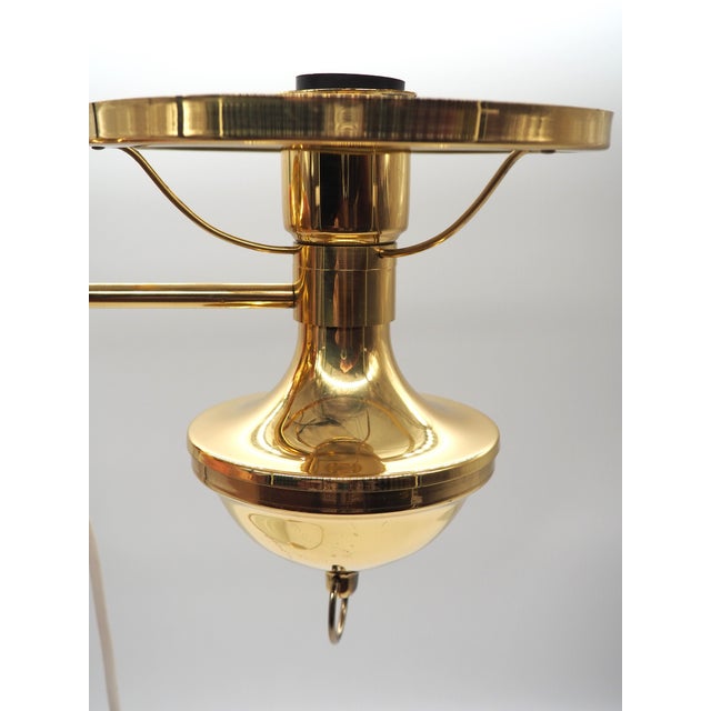 Metal Vintage Swedish Brass and Opal Glass Wall Lamps from Ikea, 1980s, Set of 2 For Sale - Image 7 of 14