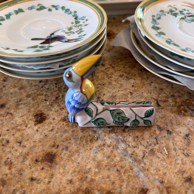 Green Late 20th Century Hermes China Toucans Service for 6 Collection - 69 Pieces For Sale - Image 8 of 12