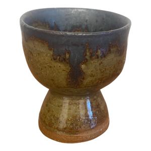 Studio Pottery Chalice Rustic Stoneware Goblet Handmade Ceramic