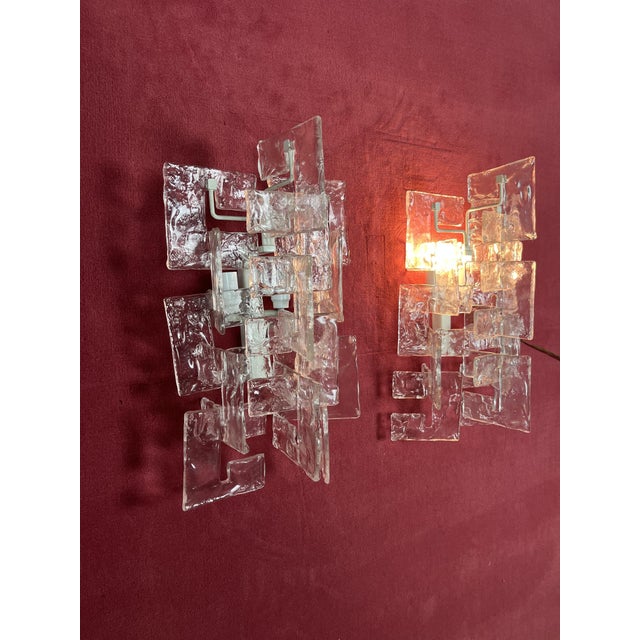 1960s Murano Glass Wall Lamps, 1960s, Set of 2 For Sale - Image 5 of 12