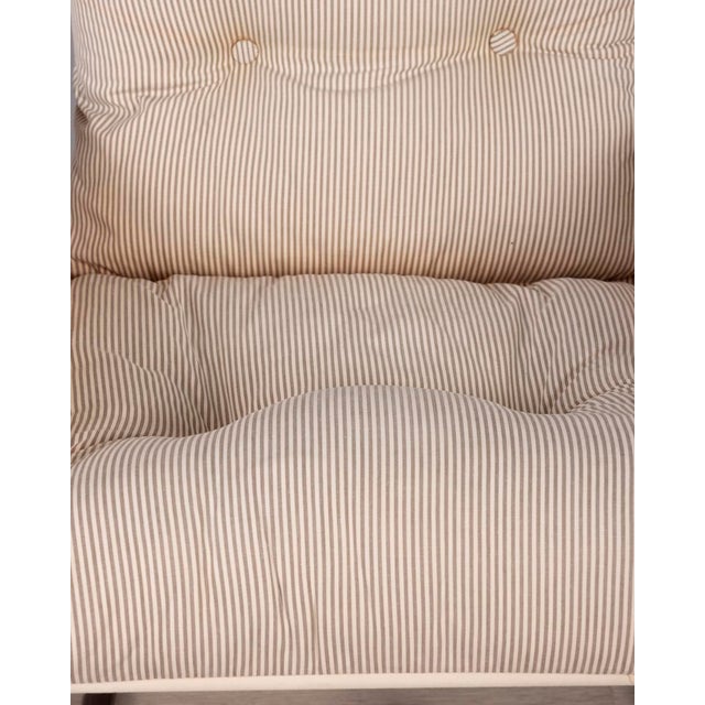 Vintage Scandinavian Metal and Fabric Armchair, 1970s For Sale - Image 9 of 10