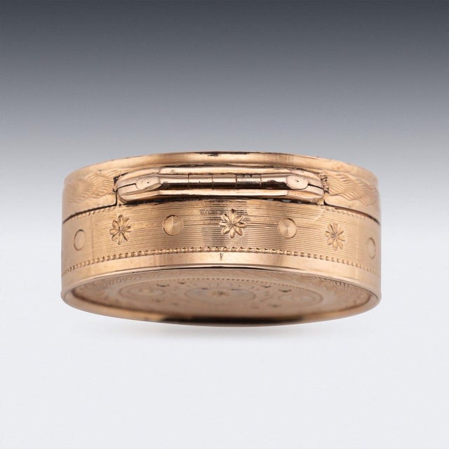 Gold Antique 19th Century Georgian 18k Gold Oval Vinaigrette, 1800s For Sale - Image 8 of 12