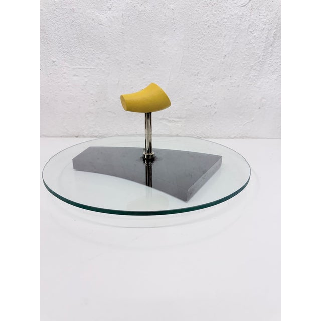 Postmodern Serving Plate with Handle by Claude Dumas, Paris, 1980s For Sale - Image 11 of 11