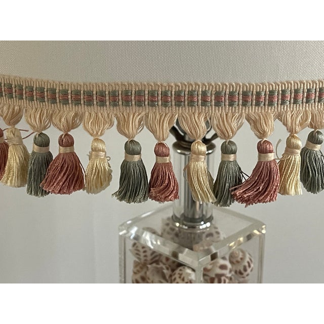 Mid-Century Modern Mid-Century Modern Sea Shell Lucite Floor Lamp For Sale - Image 3 of 7