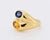 Circa 1970 Double Jonc Ring in 18k Gold, Yellow Sapphire and Blue Sapphire For Sale - Image 4 of 5