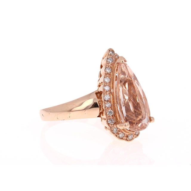 This gorgeous and classy Morganite Ring can easily substitute for a unique and edgy Engagement or Promise ring for that...