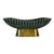 Metal Matthew Izzo Home Drago Dark Green, Oval Fluted Marble Bowl With Brass Base For Sale - Image 7 of 7