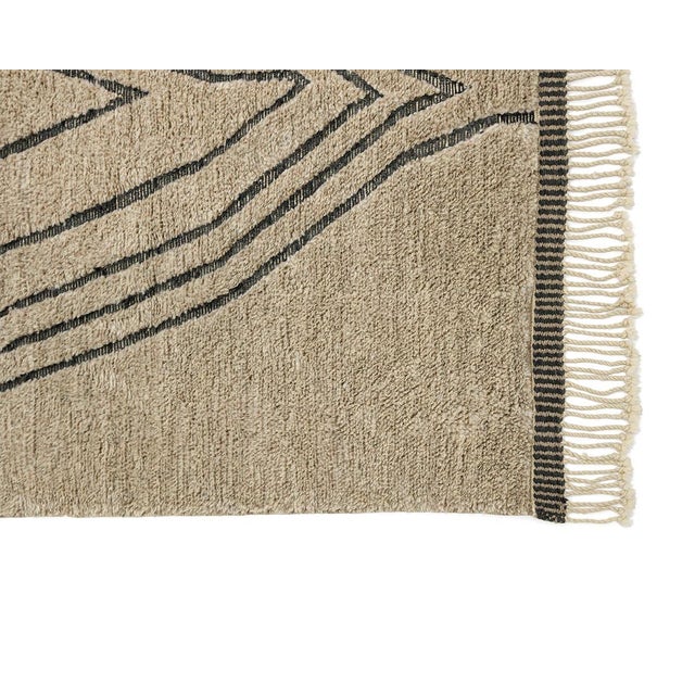 Contemporary Large Hand-Knotted Wool Premium Rug by Azele Studio For Sale - Image 3 of 13
