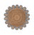 French Blue Round Jute Scallop Rug - 6'x6' For Sale - Image 9 of 9