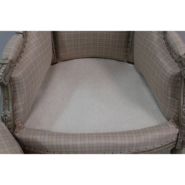 Louis XVI 19th Century Wing Chair For Sale - Image 11 of 14