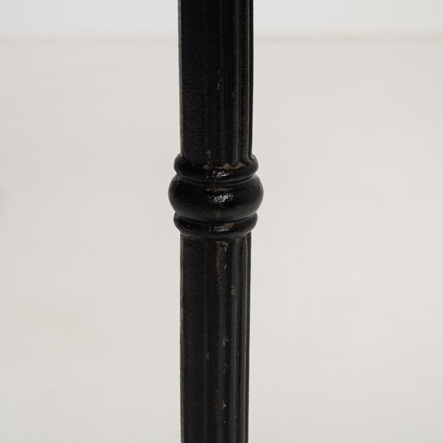Cream Cast Iron Bistro Table with Oak Top, Antique, France, 20th Century For Sale - Image 8 of 13