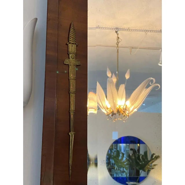 Wood 1810 Trumeau Mirror Swan Motif For Sale - Image 7 of 12