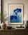 Blue Iris Flowers by Ohara Koson, Japanese Woodblock Print, 32" X 48" For Sale In Buffalo - Image 6 of 12
