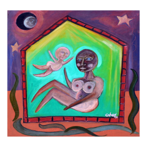The House - Mother & Child Figurative Abstract by Kristin Cohen