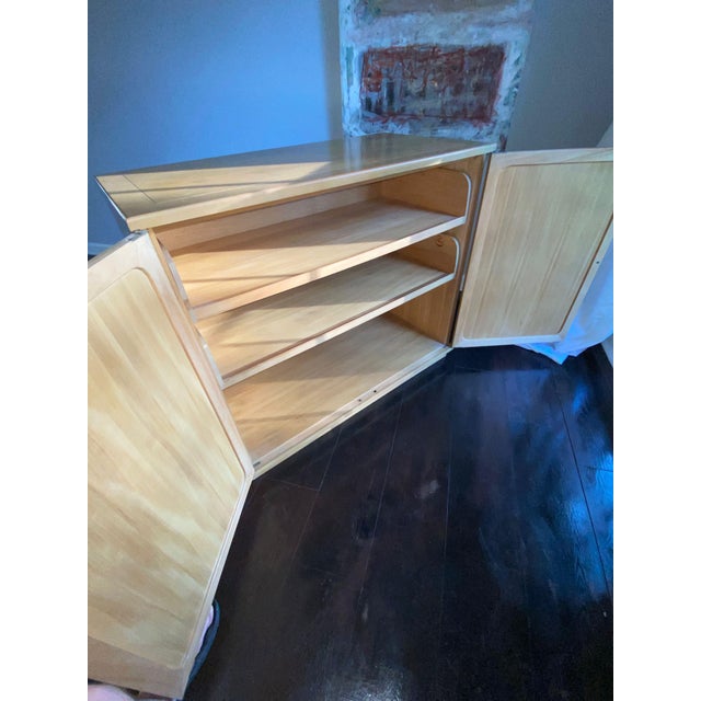 Drexel 1950s Precedent Bleached Elm Cabinet by Edward Wormley for Drexel For Sale - Image 4 of 4