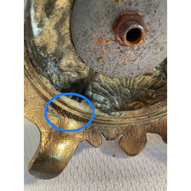 Early 20th Century French Baroque Style Brass Candle Holders With Votives - a Pair For Sale - Image 11 of 13