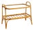 Italian Bamboo Side Table with Iced Glass Top, 1960s For Sale