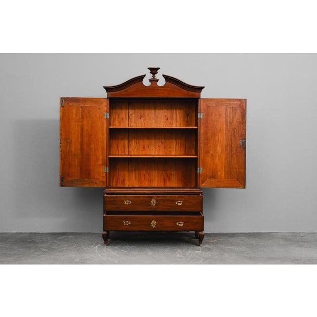 Baroque Style Cabinet in Oak and Pine, Early 19th Century For Sale - Image 3 of 18