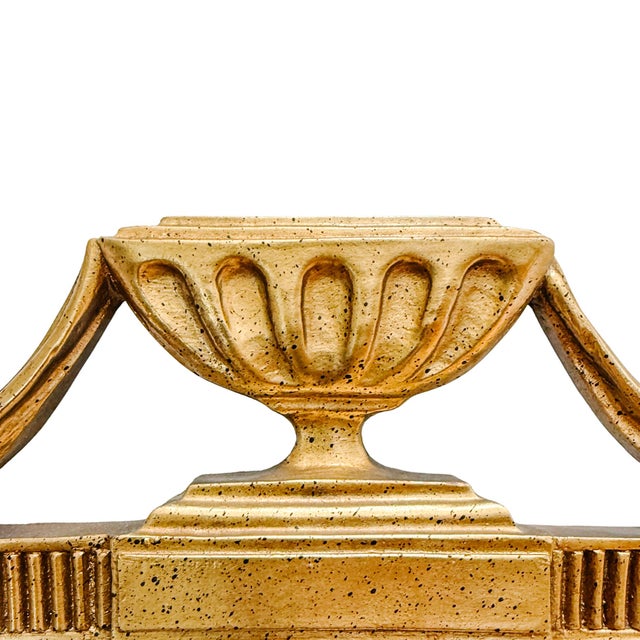 Mid 20th Century Vintage Neoclassical Giltwood Wall Mirror With Urn Pediment For Sale - Image 5 of 6