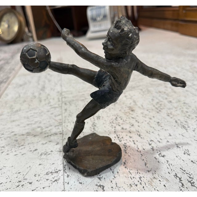 Mark Hopkins Corner Kick Sculpture Limited Edition 1992 Signed Bronze 250/950 Excellent condition signed and numbered The...