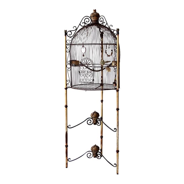 French Victorian Style Large Birdcage For Sale