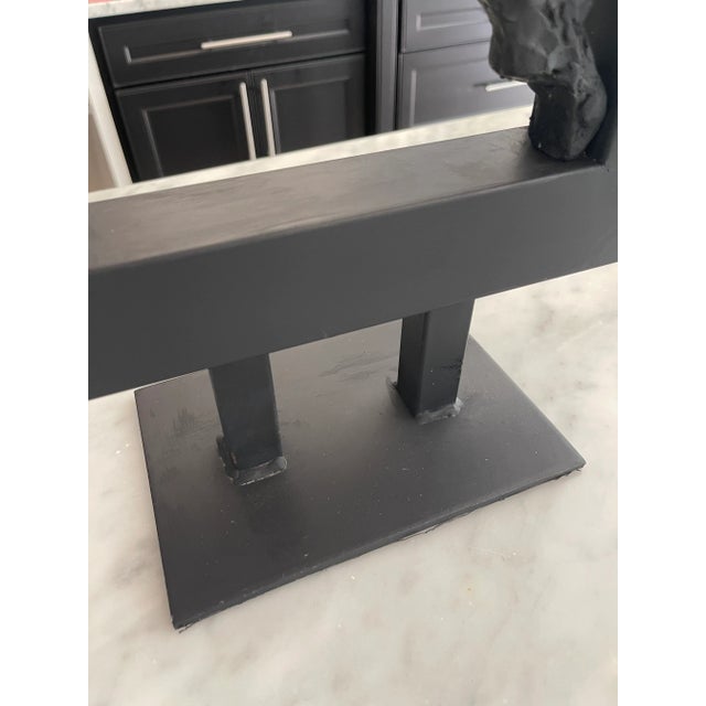 Black Vintage Abstract Brutalist Female Sculpture For Sale - Image 8 of 10