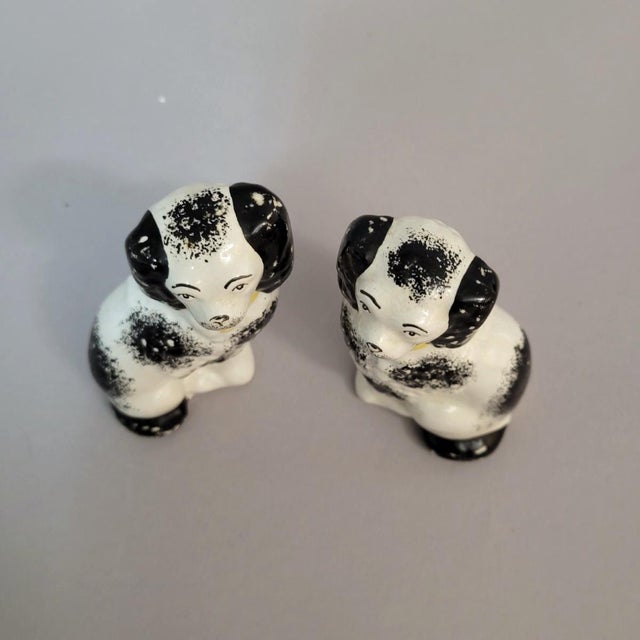 Pair of Antique English Staffordshire Dogs With Sponge Decoration, C. 1840–1860 For Sale - Image 9 of 9