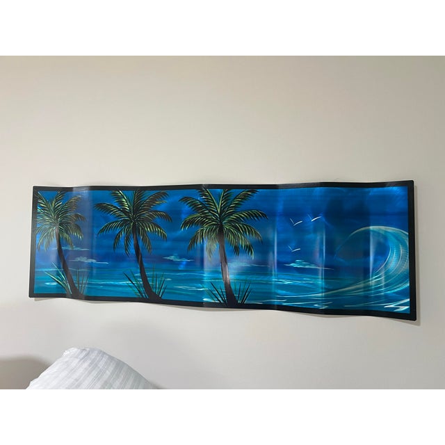 2016 Tropical Metal Art Signed Peter Koza For Sale - Image 4 of 5