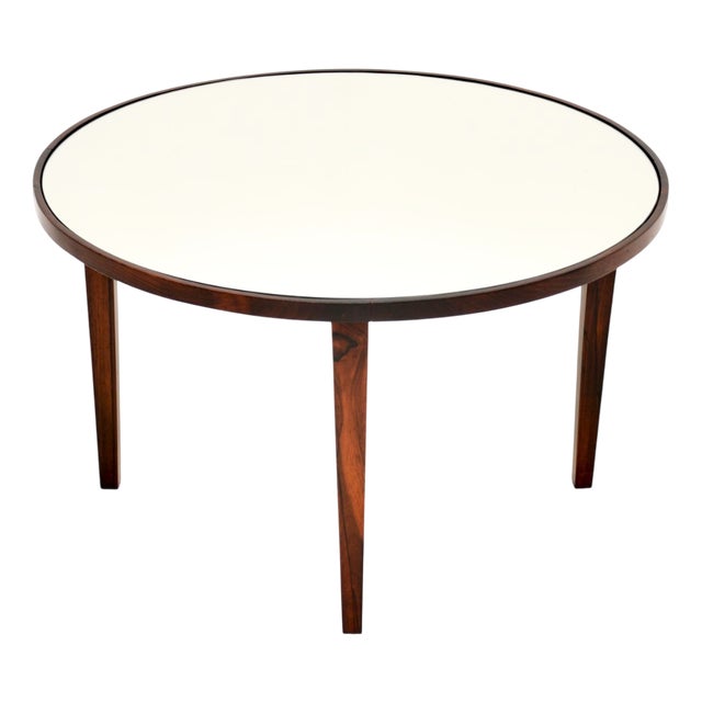 Vintage Mirrored Rosewood Coffee Table For Sale