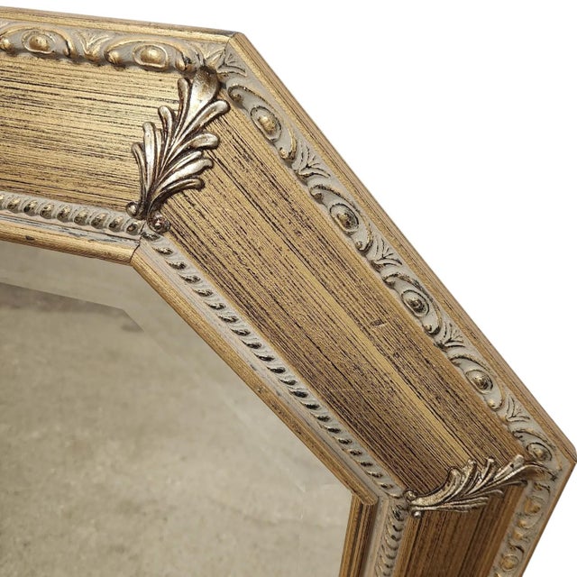 Labarge Vintage La Barge Octagonal Gilt Beaded Wall Mirror — Entrée Collection, Made in Italy For Sale - Image 4 of 14