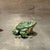 Hand-Painted Enameled Pewter Frog Trinket Box Accented Green Austrian Crystals For Sale - Image 9 of 11
