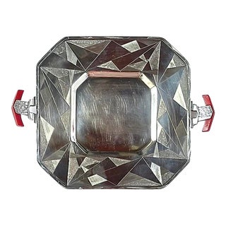 1920s Art Deco Benedict Geometric Tray For Sale