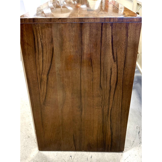 1970’s Mastercraft Walnut and Brass Chest of Drawers For Sale - Image 11 of 17
