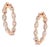 10K Rose Gold Diamond Hoop Earring (1 cttw, H-I Color, I1-I2 Clarity) - 2 Pieces For Sale