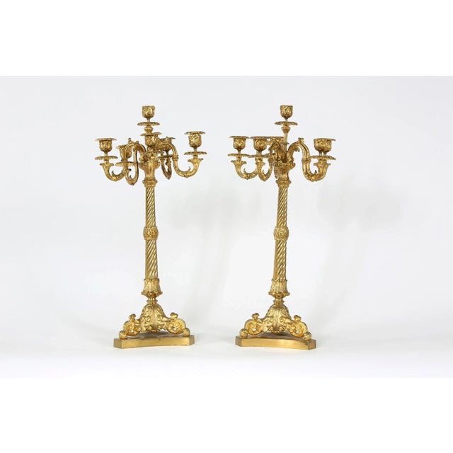 Late 19th Century Gilt Bronze Six Arms Candelabra For Sale - Image 9 of 10