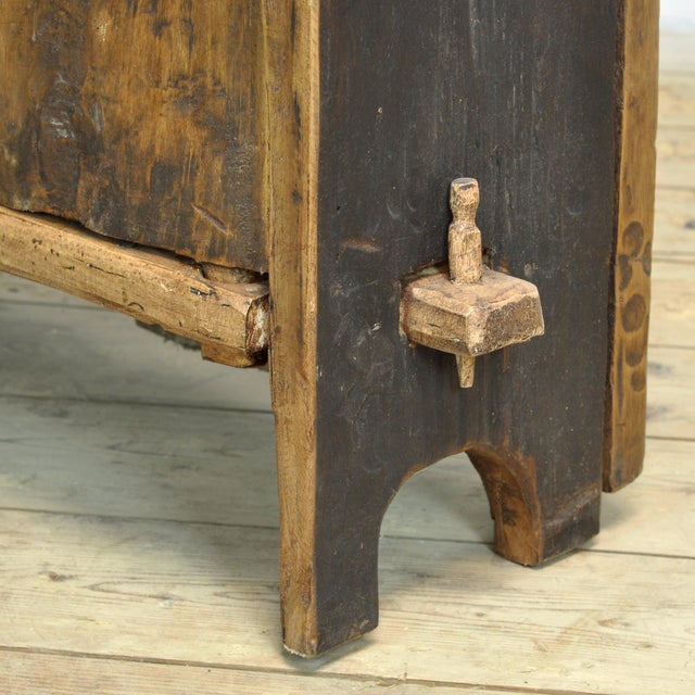 Brown Folk Art Romanian Cabinet, 1950 For Sale - Image 8 of 11