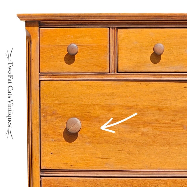 Mid-20th Century Maple "Chest-O-Lite" Dresser & Secretary Desk Combo For Sale - Image 17 of 18