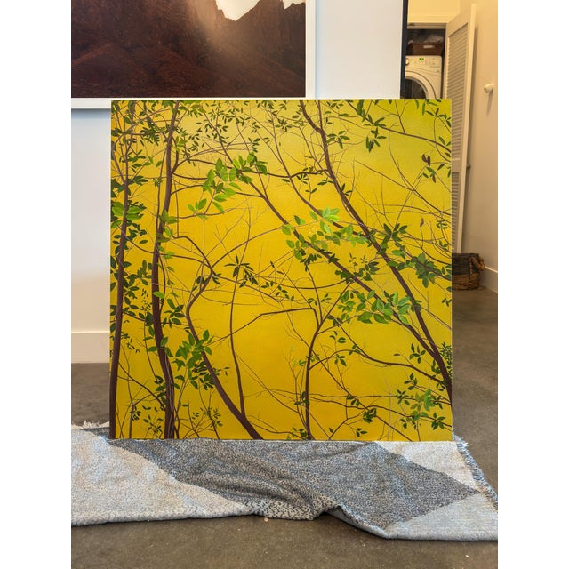 Astrid Preston, Through Branches, 2003 — Oil on Canvas, 42 × 42 Inches For Sale In Los Angeles - Image 6 of 10