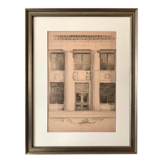 Original Architectural Drawing Ford Laboratories Entrance by Robert H. Witmore 1925 For Sale