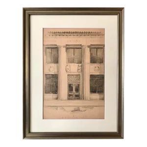 Original Architectural Drawing Ford Laboratories Entrance by Robert H. Witmore 1925