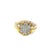 Modern 14k Yellow Gold Diamond Studded Gypsy Band Ring, Size 8.5 For Sale - Image 3 of 10