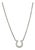 Mid 20th Century Tiffany & Co. Horseshoe Diamond 18k White Gold Pendant Necklace 16" For Sale