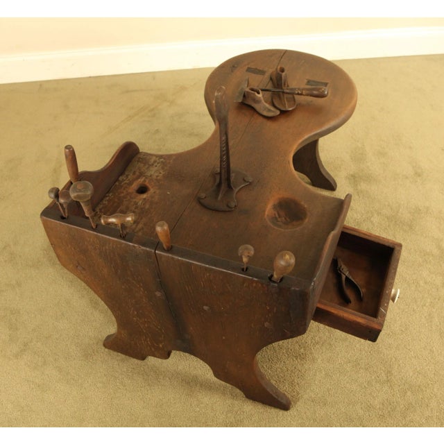Antique American Cobblers Bench With Tools For Sale In Philadelphia - Image 6 of 12