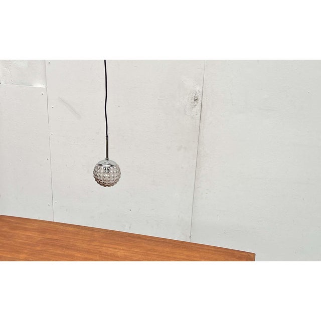 Vintage German Space Age Glass Ball Pendant Lamps by Rolf Krüger for Staff, 1970s, Set of 4 For Sale - Image 10 of 18