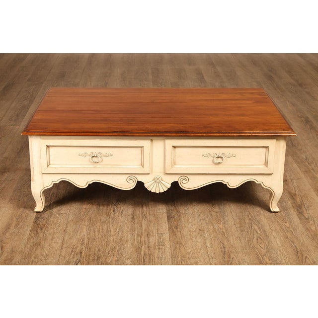 Ethan Allen French Country Style Coffee Table For Sale - Image 14 of 18