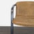 Metal Industrial Style Lounge Chair With Metal Frame and Brown Leather Seat For Sale - Image 7 of 10